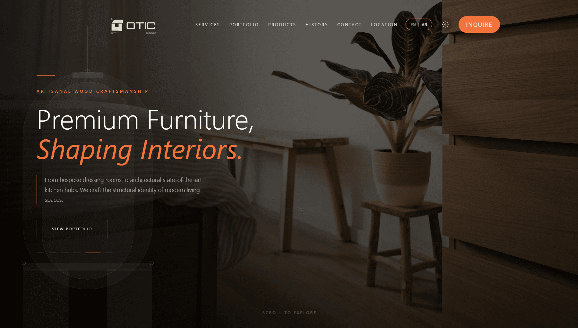 Premium Furniture & Interior Decoration Website